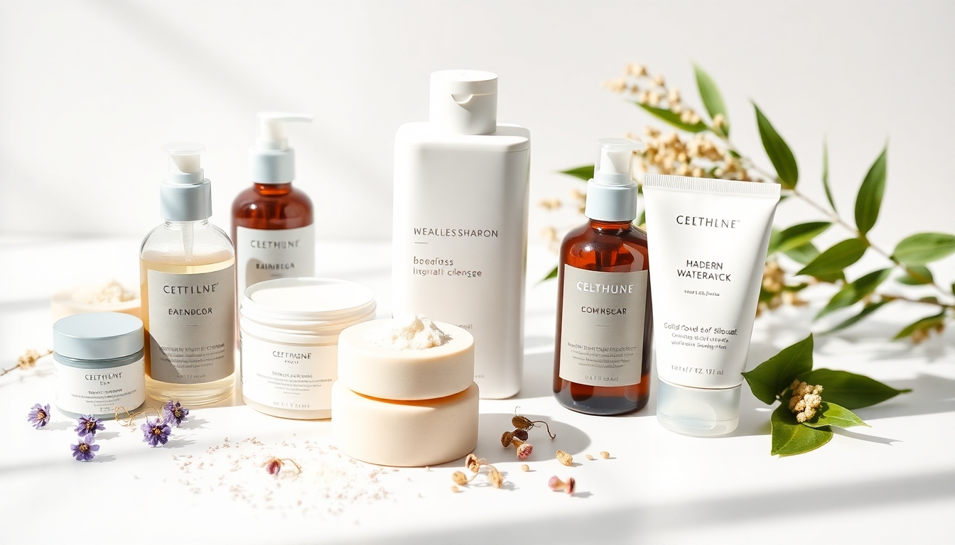 ウォーターレスコスメティクス市場の最新トレンドを表す現代的な製品群の写真